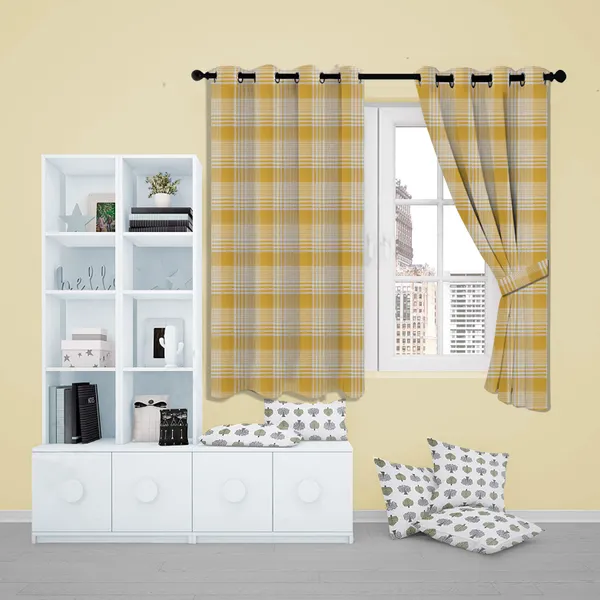 Yellow_-Window_Cotton_Room_Darkening_Window_Curtain_(Pack_of_2_Panel)_(Checkered,_Yellow)_152_cm_(5_ft)